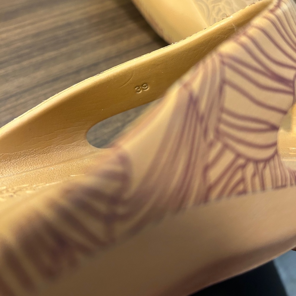 Alegria Tan Patterned Sandals - Picture 4 of 4